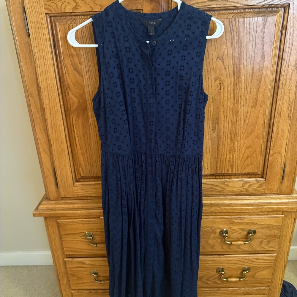Navy blue J Crew A-line dress, size 4